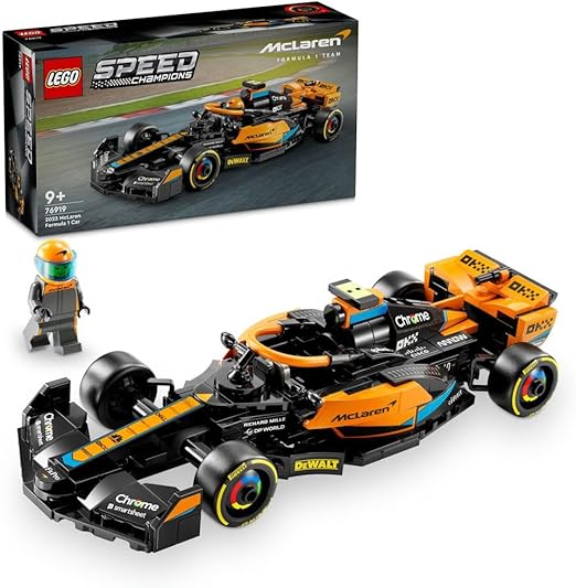 LEGO Speed Champions 2023 McLaren Formula 1 Race Car Toy for 9 Plus Year Old Kids, Boys & Girls who Love Independent Play, Buildable Vehicle Model Set, Kids' Bedroom Decoration, Birthday Gift 76919