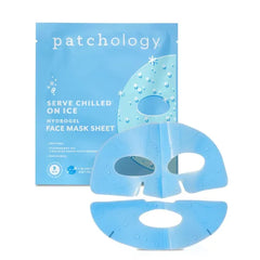 Patchology Iced Cooling and Firming Hydrogel Masks with Peptides, Cloudberry Oil and Bakuchiol. Facial Sheet Mask designed to firm skin and soothe redness and puffiness 1 - Count
