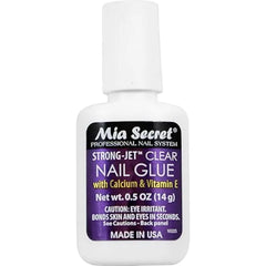 Mia Secret Strong Jet Brush On Clear Nail Glue 335 Ideal to adhere Crystals Over Any Acrylic and Gel Surface