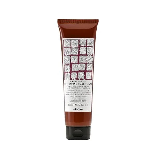 Davines Naturaltech Replumping Conditioner, Elasticizing & Moisturizing for Fine Hair Lacking Elasticity With Plum Phytoceuticals Detangles & Adds Body, 5.07 Fl Oz