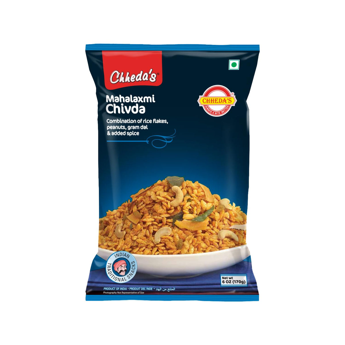 Chheda's Mahalaxmi Chivda | Authentic Namkeen Crunchy & Light Snack Mix | 100% Vegetarian