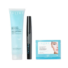 Talika Eye Care Bundle – Lipocils Waterproof Mascara, Lash Conditioning Cleanser & Bio Enzymes Eye Patches for Dark Circles & Puffiness