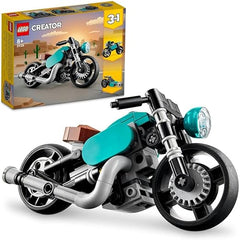 LEGO 31135 Creator 3 in 1 Vintage Motorcycle Set, Classic Motorbike Toy to Street Bike to Dragster Car, Vehicle Building Toys for Kids, Boys and Girls