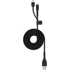 Mophie 1.2 Meter PRO Cable - MFI Certified Switch-Tip Lightning Cable to USB-A to Micro USB Made for Apple, Smartphones, Tablet and All Micro USB Devices - Black