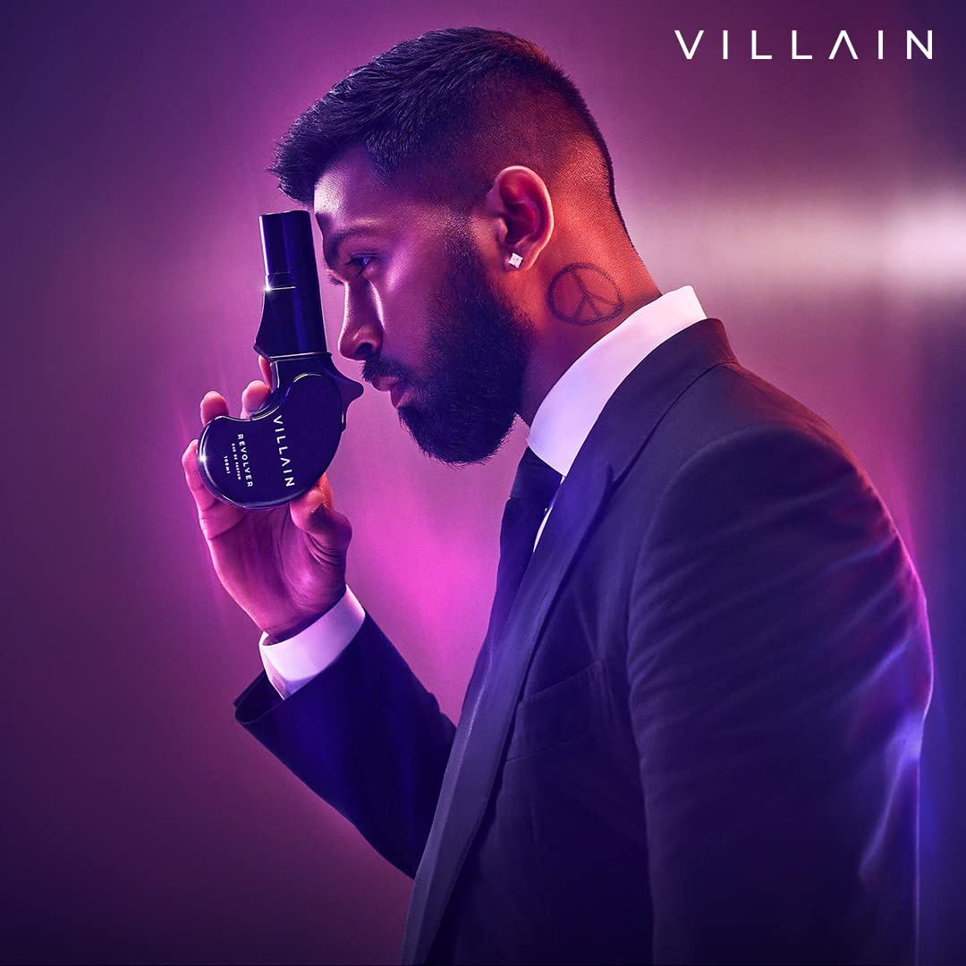 VILLAIN Revolver Perfume for Men, 100 ml | Eau De Parfum | Valentines Gift for Men | Premium Fragrance| Mens Parfum| Ideal Gift for Husband and Boyfriend | Woody Oriental Scent |