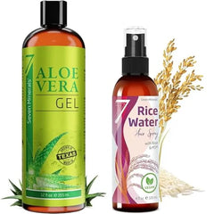 Seven Minerals Fermented Rice Water with Rose Water, Organic Aloe Vera Gel, & MSM