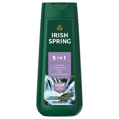 Irish Spring 5-in-1 Shampoo, Conditioner, Body Wash, Face Wash and Deodorizer, 20 Oz 591 ml (Product Of USA)
