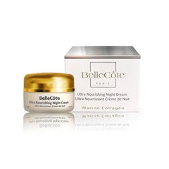 BelleCôte Paris Anti Aging Night Cream with Retinol Anti Wrinkle Face Cream Facial Treatment with Marine Collagen for Dull And Dehydrated Skin Vitamin C+E Complex for Aging Spots & Forehead Lines 1.6Oz