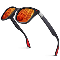 GQUEEN Classic Horn Rimmed Semi Rimless Polarized Sunglasses for Men Women GQO6