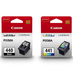 Canon 440 Black and 441 Tricolor Ink Cartridges for Printer