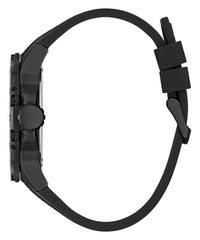 GUESS Men's 46mm Watch - Black Strap Black Dial Black Case