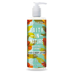 Faith in Nature | 400 ml | Grapefruit & Orange Hand & Body Lotion Energising | 99% Natural Ingredients | Vegan & Cruelty-Free Skincare