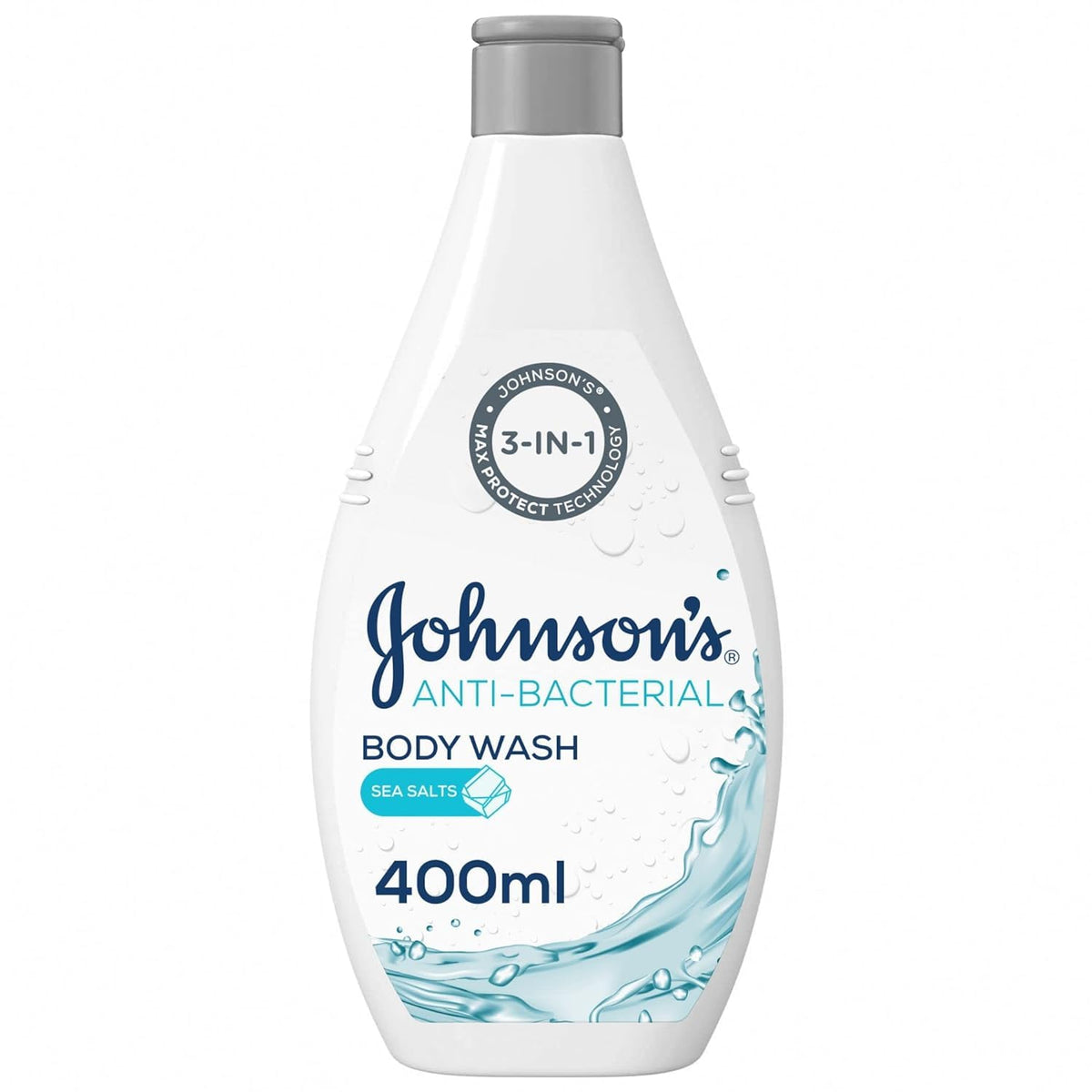 Johnson's Body Wash, Anti-Bacterial, Sea Salts, 400ml