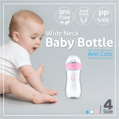 Umomy Newborn Baby Anti-Colic Bottles – Ultimate Feeding Comfort for Your Little One (Blue)
