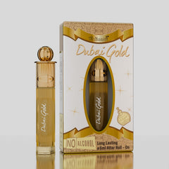 Al-Nuaim Dubai Gold Alcohol Free Attar Roll On for Men - 6ml | Exquisite & Long Lasting Fragrance