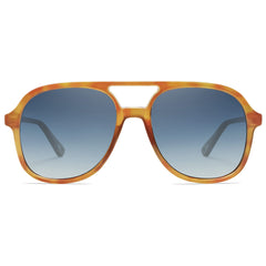 SOJOS Retro Vintage Polarized Sunglasses Double Bridge Brow Bar Square Aviators SJ2174