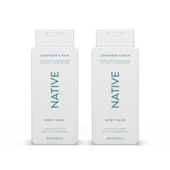 Native Body Wash Contains Naturally Derived Ingredients | For Women & Men, Sulfate, Paraben, & Dye Free Leaving Skin Soft and Hydrating | Cashmere & Rain 18 oz - 2 Pk
