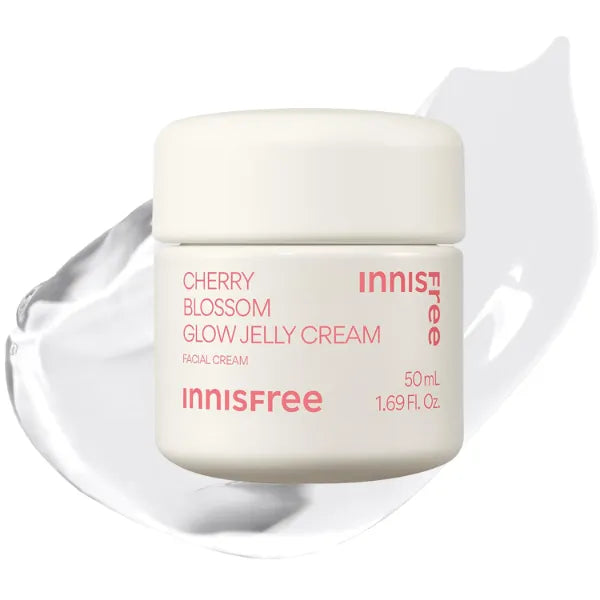 Innisfree Cherry Blossom Glow Jelly Cream with Niacinamide, Korean Hydrating Moisturizer for Smooth, Radiant Skin, 1.69 Fl Oz