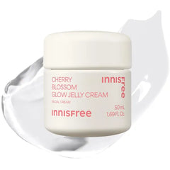 Innisfree Cherry Blossom Glow Jelly Cream with Niacinamide, Korean Hydrating Moisturizer for Smooth, Radiant Skin, 1.69 Fl Oz