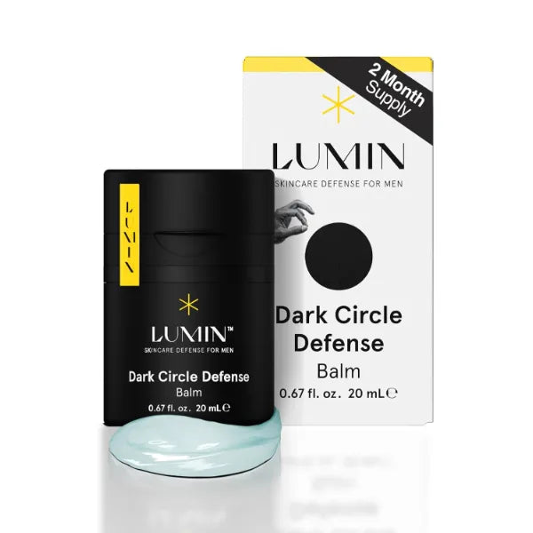 Lumin Men’s Dark Circle Defense Balm – Hydrating Eye Cream with Caffeine & Niacinamide, Korean Skincare for Men, Reduces the Look of Puffiness, Fine Lines & Dark Circles, Daily & Night Use, 20ml