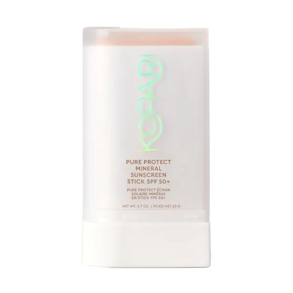 Kopari PURE PROTECT 100% Mineral Sunscreen Stick SPF 50+ Clear Zinc Oxide Face and Body Sunscreen with Hydrating Argan Oil, Shea Butter, Sheer Finish, Ultra-Portable, for Easy Reapplication
