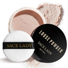 Oil Control Loose Powder Setting Make Up Waterproof Poreless Long Lasting Soft-Matte Face Powder Makeup, 0.32Oz (03)