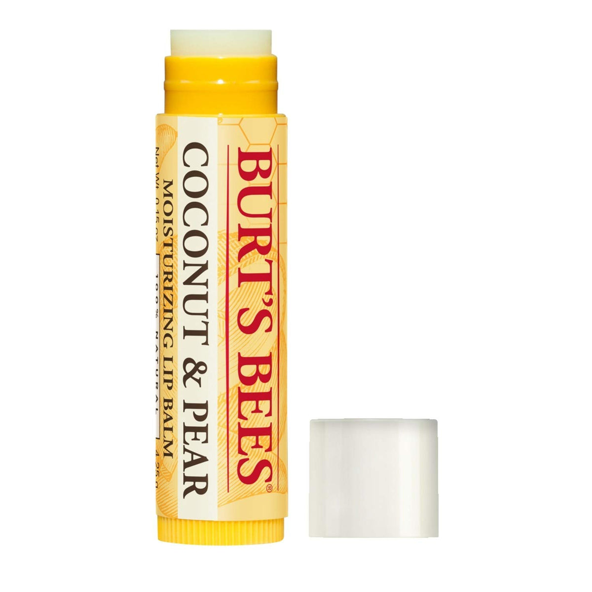 Burt's Bees 100% Natural Moisturizing Lip Balm, Coconut & Pear With Beeswax & Fruit Extracts 4 Tubes, Multi, 0.15 Ounce (Pack Of 4)