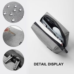 Boona Electronic Organiser Case, Splash-Proof Accessory Bag, Gadget Storage Bag, USB Cable Organiser, Travel-Friendly, Grey-L