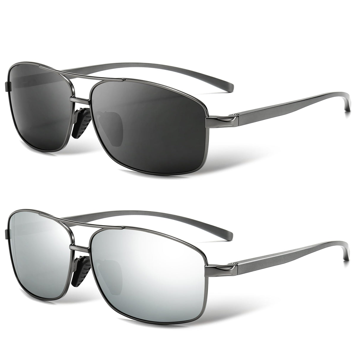 SUNGAIT Ultra Lightweight Rectangular Polarized Sunglasses UV400 Protection