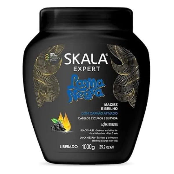 SKALA Expert Creme de Tratamento Lama Negra  Black Mud Treatment Cream Net 33.81 Oz