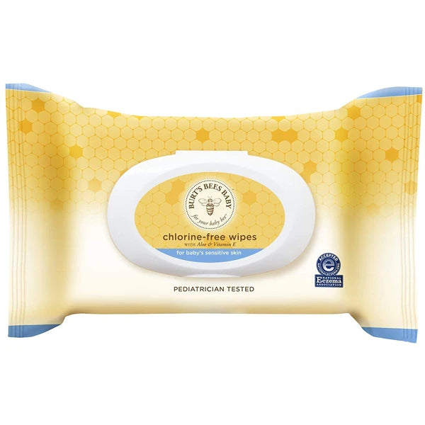 Burt's Bees Baby Chlorine-Free Wipes 72 ea (Pack of 12)