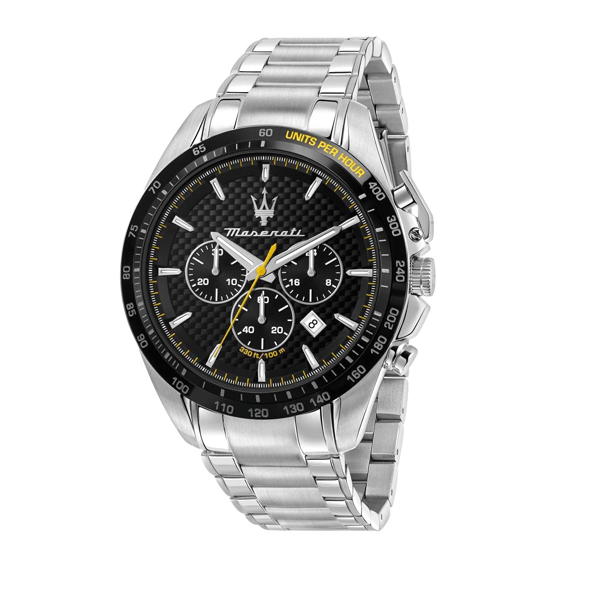 Maserati TRAGUARDO 45 mm Chronograph Men's Watch, Silver, Chronograph