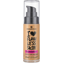 Essence I Love Flawless Skin Foundation, No. 80, Nude, Long-Lasting, Mattifying, Instant Result, Matte, Vegan, Oil-Free, UVA and UVB Filter + SPF 20, No Perfume, Pack of 1 (30 ml)