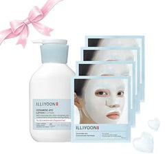 Illiyoon ATO Gel Mask 4ea with ATO Lotion 11.83 Fl Oz