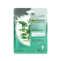 Garnier Skin Active Hydra Bomb Moisturizing Facial Tissue Mask with Green Tea and Hyaluronic Acid for Normal to Oily Skin, 28g