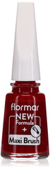 Flormar F/M Classic Nail Enamel with new improved formula & thicker brush - 406 Dark Red