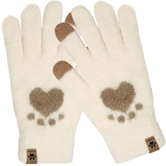 NALACAL Touchscreen Gloves for Women, Warm Mitten Gloves, Faux Fur Plush Stretch Knitted Ladies Thermal Gloves, Winter Gloves for Girls Women Lady Outdoor Indoor