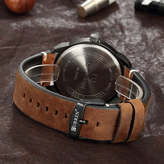 Curren Casual Watch For Men Analog Leather - 8306 - Brown