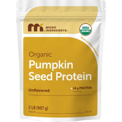 Micro Ingredients Organic Pumpkin Seed Protein Powder, 2lb | Raw Plant-Based Protein | Single-Ingredient Powder | Smooth Texture & Versatile Use | Non-GMO, Soy Free