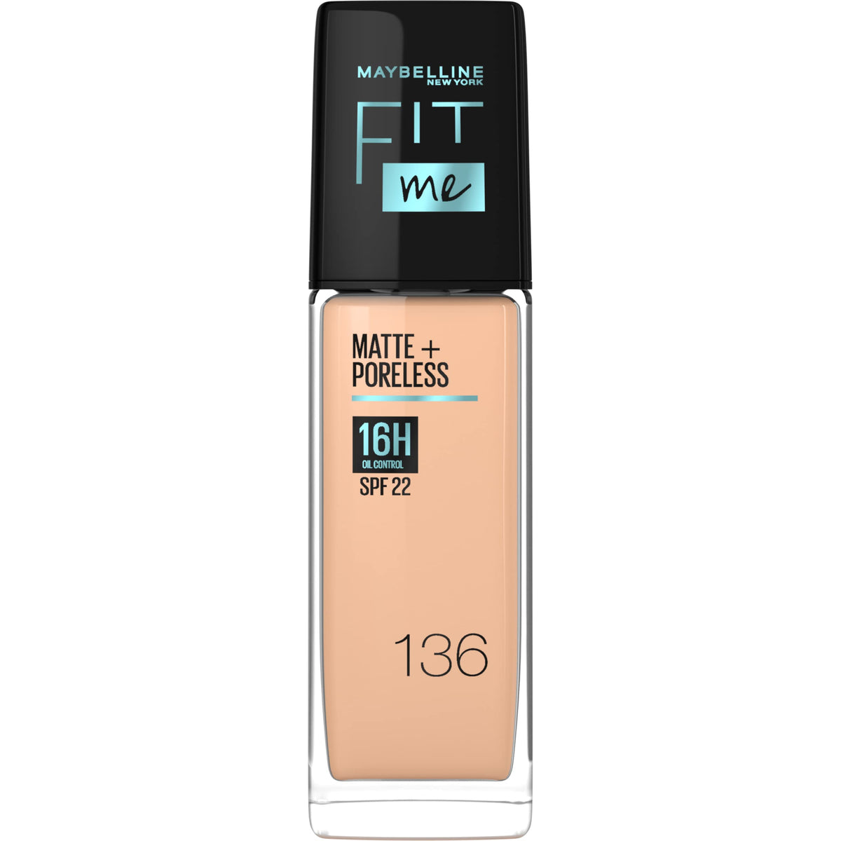 Maybelline New York New York Fit Me Matte & Poreless Foundation 16H Oil Control with SPF 22-136