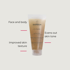 FARMA DORSCH Dermo Peel Face and body Moisturizing Cleanser Scrub - Face & Body Scrub for Women & Men - Moisturizing Organic Facial Scrub - Gel with Biodegradable Microspheres - Clean Beauty - 200ml