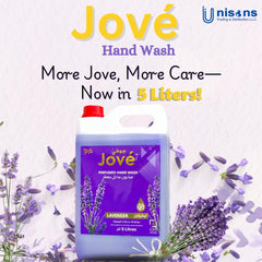 Jove Hand Wash Lavender 5L | Moisturizing & Gentle Hand Cleanser | Infused with Natural Lavender Extracts | Soft & Hydrated Hands | Long-Lasting Relaxing Fragrance | Family & Commercial Use