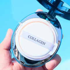 Enough Collagen Aqua Air Cushion 0.53 oz (15g) - Hydrating Foundation with SPF50, Dewy Finish, and Collagen Boost - Korean Beauty Essential for Radiant Skin (#13 - Light Beige)