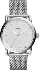 Fossil Men's Silver Dial Stainless Steel Band Watch - FS5418