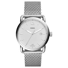 Fossil Men's Silver Dial Stainless Steel Band Watch - FS5418