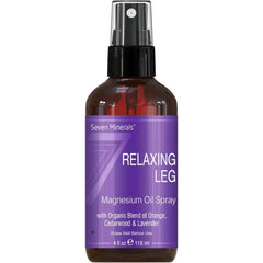 Seven Minerals Relaxing Leg Magnesium Spray, Powerful Blend of Essential Oils (Orange, Cedarwood, & Lavender), that Calms Legs Naturally, 4 fl oz