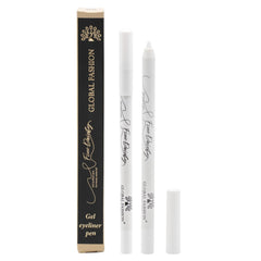 Waterproof Gel Eyeliner Pen, 0.2 mm Precision Twist-Up Tip, Smudge-Proof Kajal, Matte Finish, 12-Hour Wear, Vegan & Contact-Lens Safe, Sensitive Eyes (8 - White)