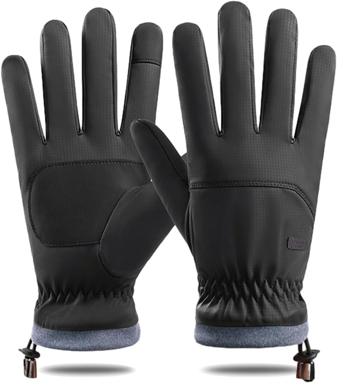 KWSLIN Winter Warm Gloves, Cycling Gloves Ski Gloves Men and Women Slip Waterproof Thermal Gloves outdoor Commuting Can Finger Touchscreen for Running, cycling, skiing, sports, 1 Pair, Black
