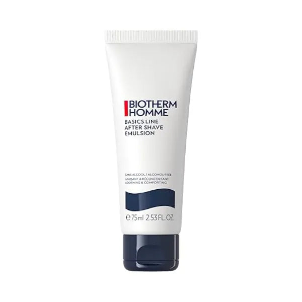 Biotherm Homme Basics Line After Shave Emulsion, a Soothing Alcohol Free After Shave Balm for Men with Normal to Dry Skin, Calms and Prevents Razor Burn and Shaving Irritation, 2.5 Fl. Oz.