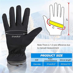KWSLIN Winter Warm Gloves, Cycling Gloves Ski Gloves Men and Women Slip Waterproof Thermal Gloves outdoor Commuting Can Finger Touchscreen for Running, cycling, skiing, sports, 1 Pair, Black